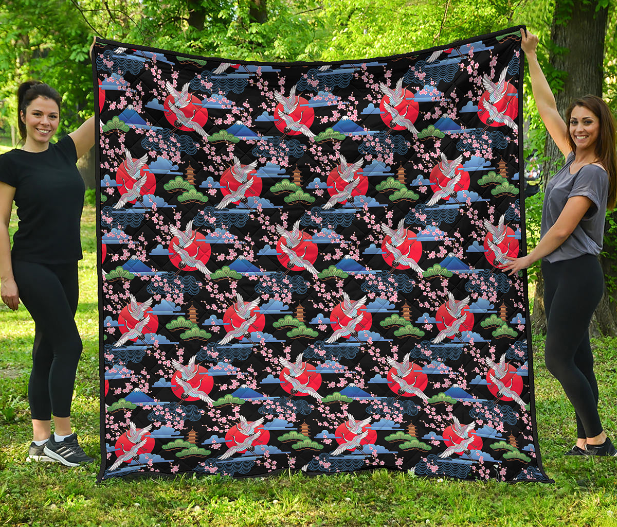Japanese Traditional Pattern Print Quilt