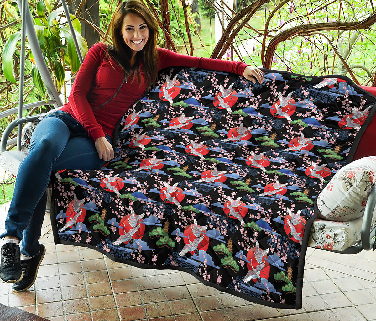 Japanese Traditional Pattern Print Quilt