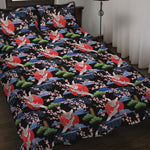 Japanese Traditional Pattern Print Quilt Bed Set