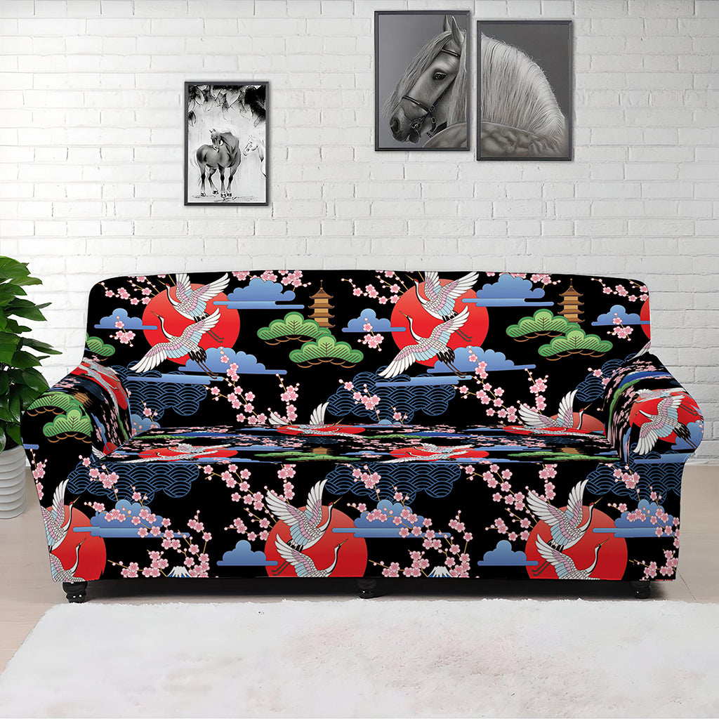 Japanese Traditional Pattern Print Sofa Cover