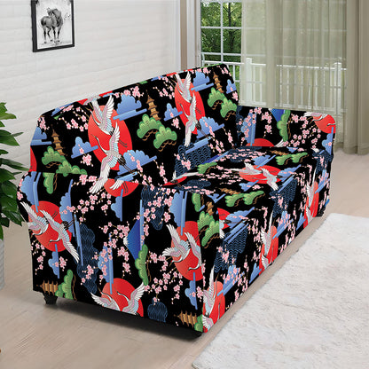 Japanese Traditional Pattern Print Sofa Cover