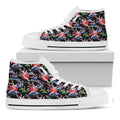 Japanese Traditional Pattern Print White High Top Sneakers