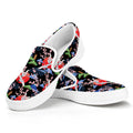 Japanese Traditional Pattern Print White Slip On Sneakers