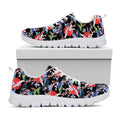 Japanese Traditional Pattern Print White Running Shoes