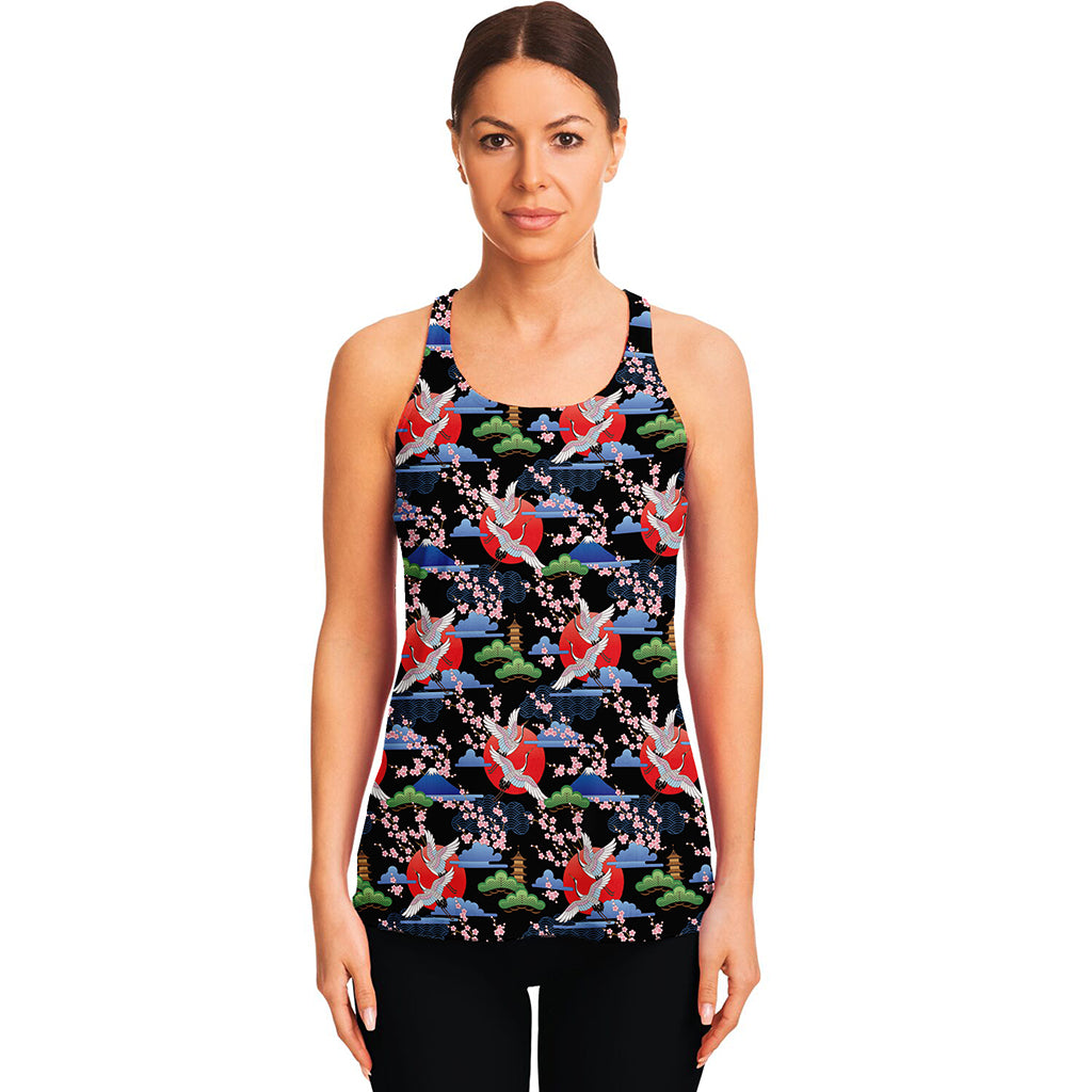 Japanese Traditional Pattern Print Women's Racerback Tank Top