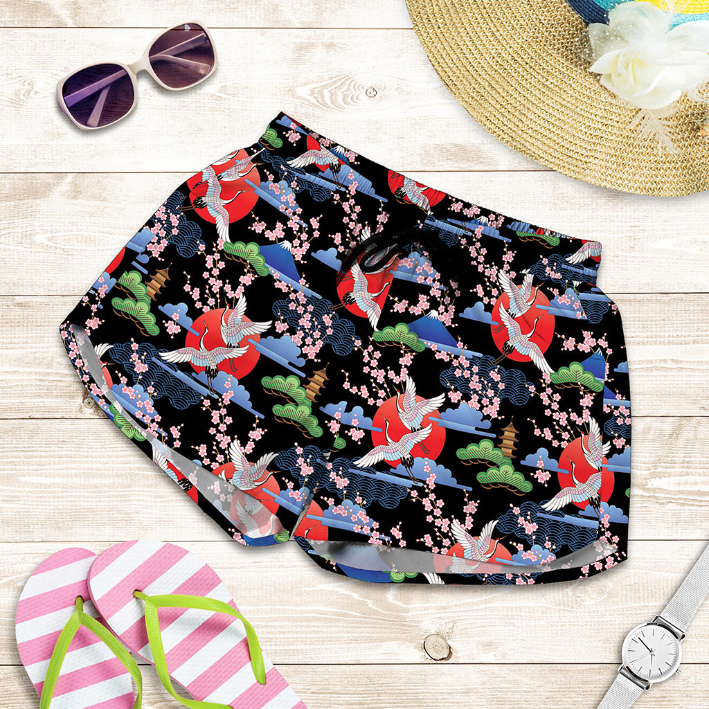 Japanese Traditional Pattern Print Women's Shorts