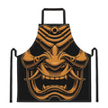 Japanese Warrior Mask Print Apron