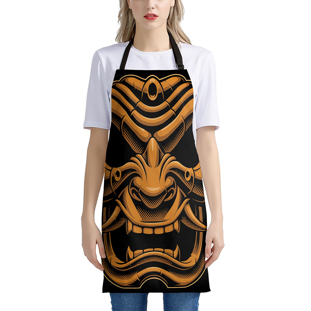 Japanese Warrior Mask Print Apron