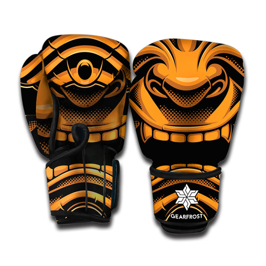 Japanese Warrior Mask Print Boxing Gloves
