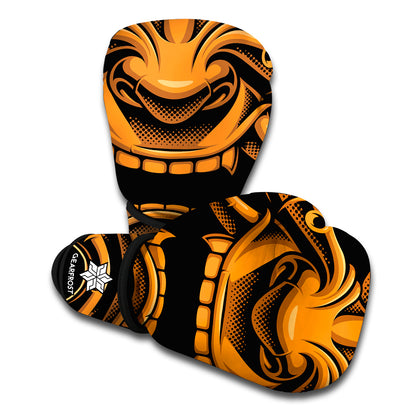 Japanese Warrior Mask Print Boxing Gloves