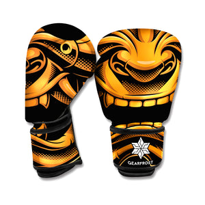 Japanese Warrior Mask Print Boxing Gloves