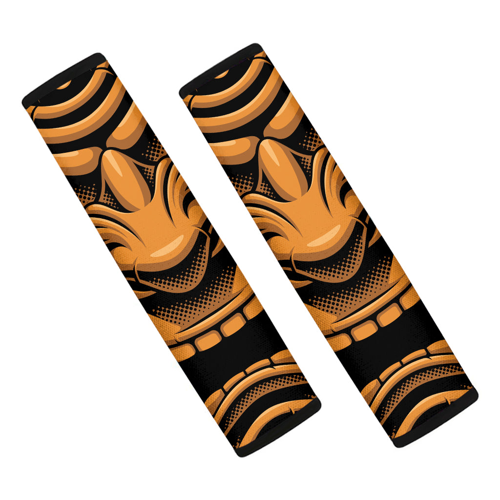 Japanese Warrior Mask Print Car Seat Belt Covers