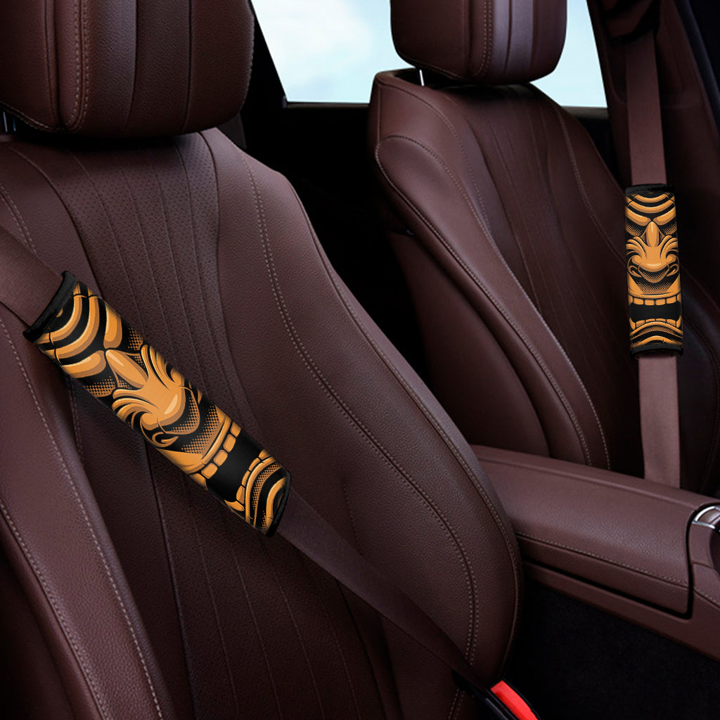 Japanese Warrior Mask Print Car Seat Belt Covers