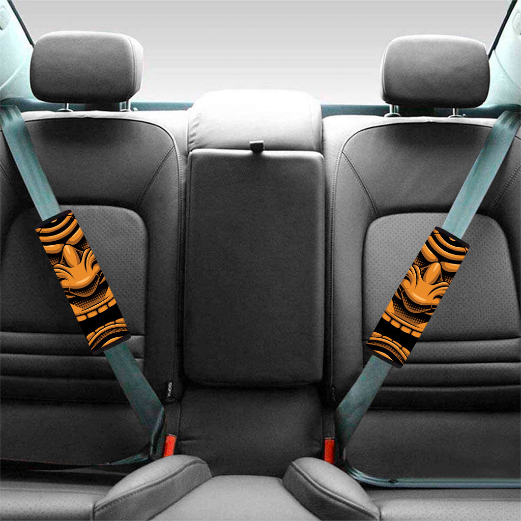 Japanese Warrior Mask Print Car Seat Belt Covers