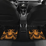 Japanese Warrior Mask Print Front and Back Car Floor Mats