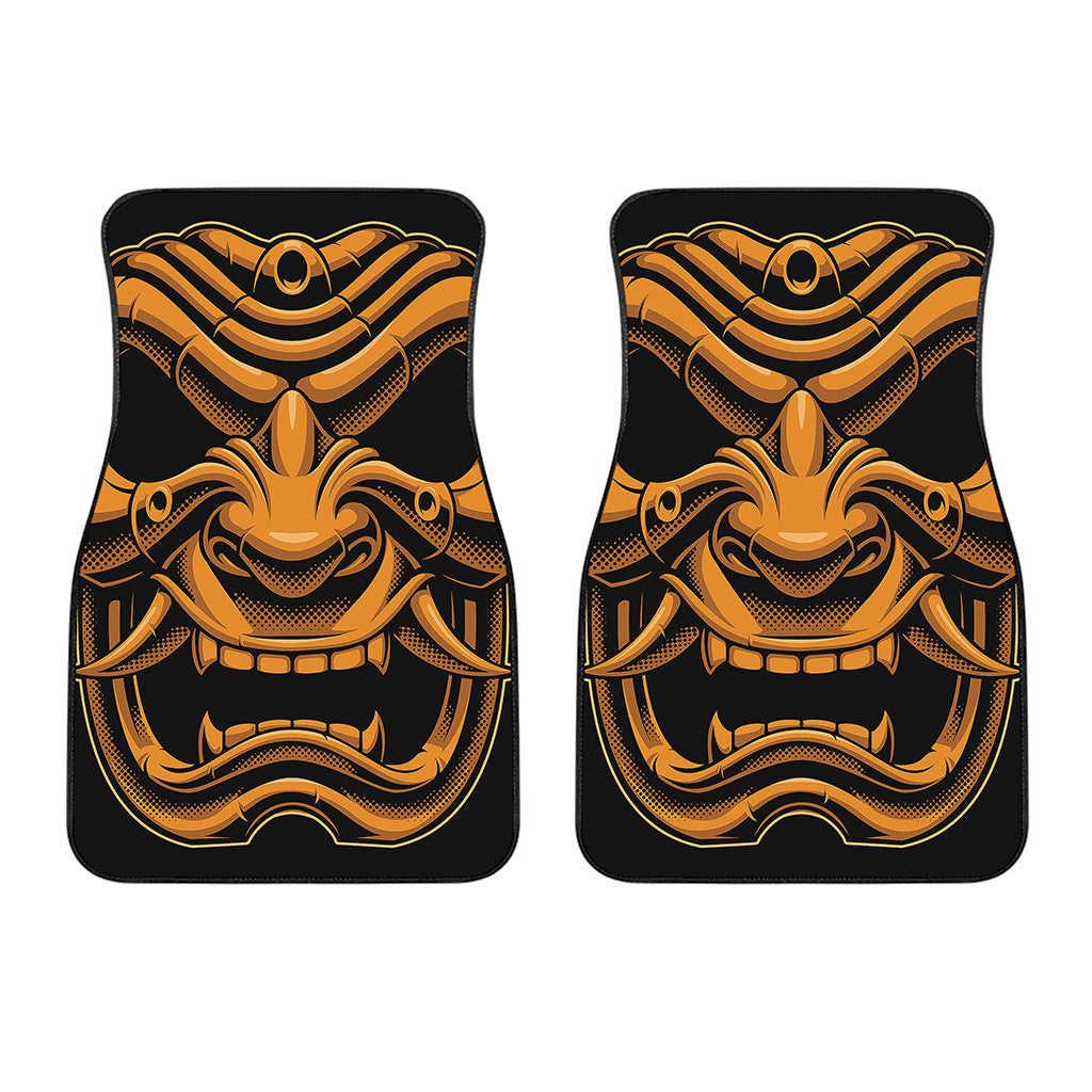 Japanese Warrior Mask Print Front Car Floor Mats