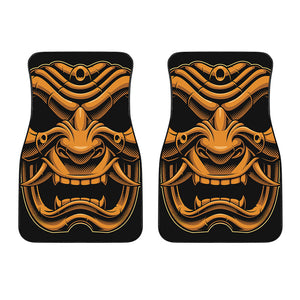 Japanese Warrior Mask Print Front Car Floor Mats