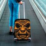 Japanese Warrior Mask Print Luggage Cover