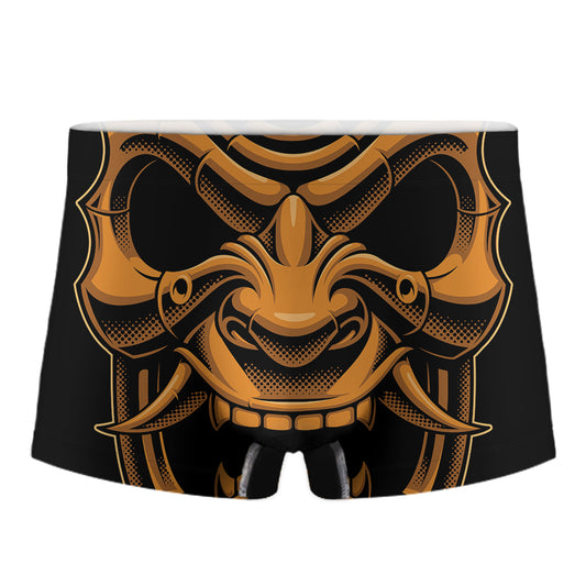 Japanese Warrior Mask Print Men's Boxer Briefs