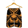 Japanese Warrior Mask Print Men's Shorts
