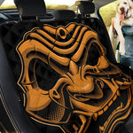 Japanese Warrior Mask Print Pet Car Back Seat Cover