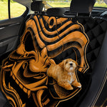 Japanese Warrior Mask Print Pet Car Back Seat Cover