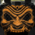 Japanese Warrior Mask Print Pet Car Back Seat Cover