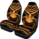 Japanese Warrior Mask Print Universal Fit Car Seat Covers