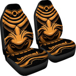 Japanese Warrior Mask Print Universal Fit Car Seat Covers