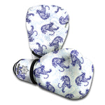 Japanese White Tiger Pattern Print Boxing Gloves
