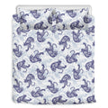 Japanese White Tiger Pattern Print Duvet Cover Bedding Set