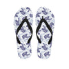 Japanese White Tiger Pattern Print Flip Flops