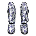 Japanese White Tiger Pattern Print Muay Thai Shin Guards