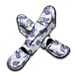 Japanese White Tiger Pattern Print Muay Thai Shin Guard