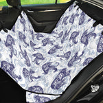 Japanese White Tiger Pattern Print Pet Car Back Seat Cover