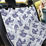 Japanese White Tiger Pattern Print Pet Car Back Seat Cover