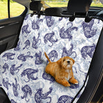 Japanese White Tiger Pattern Print Pet Car Back Seat Cover