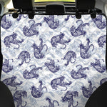 Japanese White Tiger Pattern Print Pet Car Back Seat Cover
