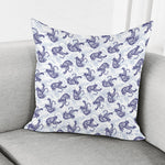 Japanese White Tiger Pattern Print Pillow Cover