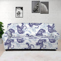Japanese White Tiger Pattern Print Sofa Cover
