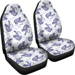 Japanese White Tiger Pattern Print Universal Fit Car Seat Covers
