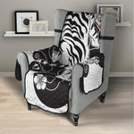 Japanese White Tiger Tattoo Print Armchair Protector