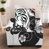 Japanese White Tiger Tattoo Print Armchair Slipcover