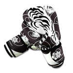 Japanese White Tiger Tattoo Print Boxing Gloves