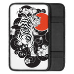 Japanese White Tiger Tattoo Print Car Center Console Cover