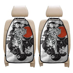 Japanese White Tiger Tattoo Print Car Seat Organizers