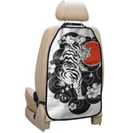 Japanese White Tiger Tattoo Print Car Seat Organizers