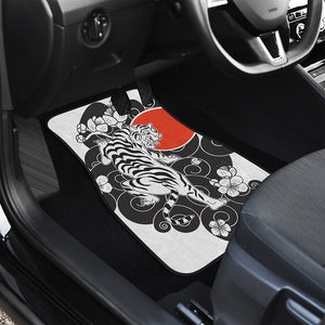 Japanese White Tiger Tattoo Print Front Car Floor Mats