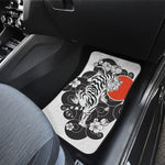 Japanese White Tiger Tattoo Print Front Car Floor Mats
