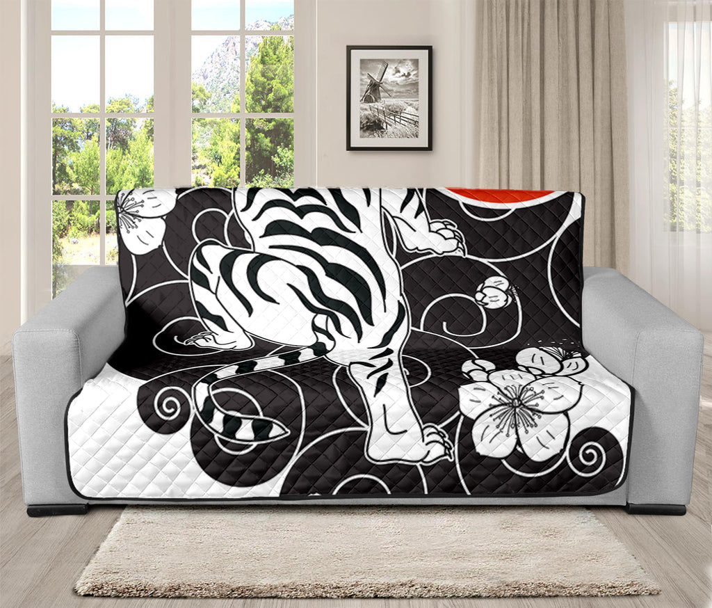 Japanese White Tiger Tattoo Print Futon Protector